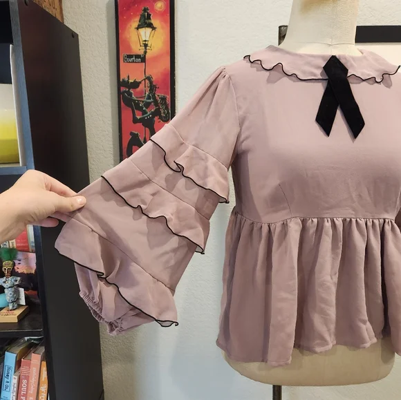 FL&L Ruffled Collared Blouse - Picture 3 of 5